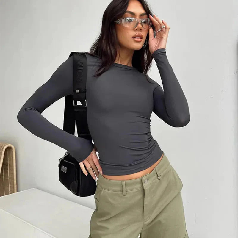 Evony Long Sleeve Basic Top