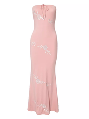 Pink Mermaid Strapless Dress