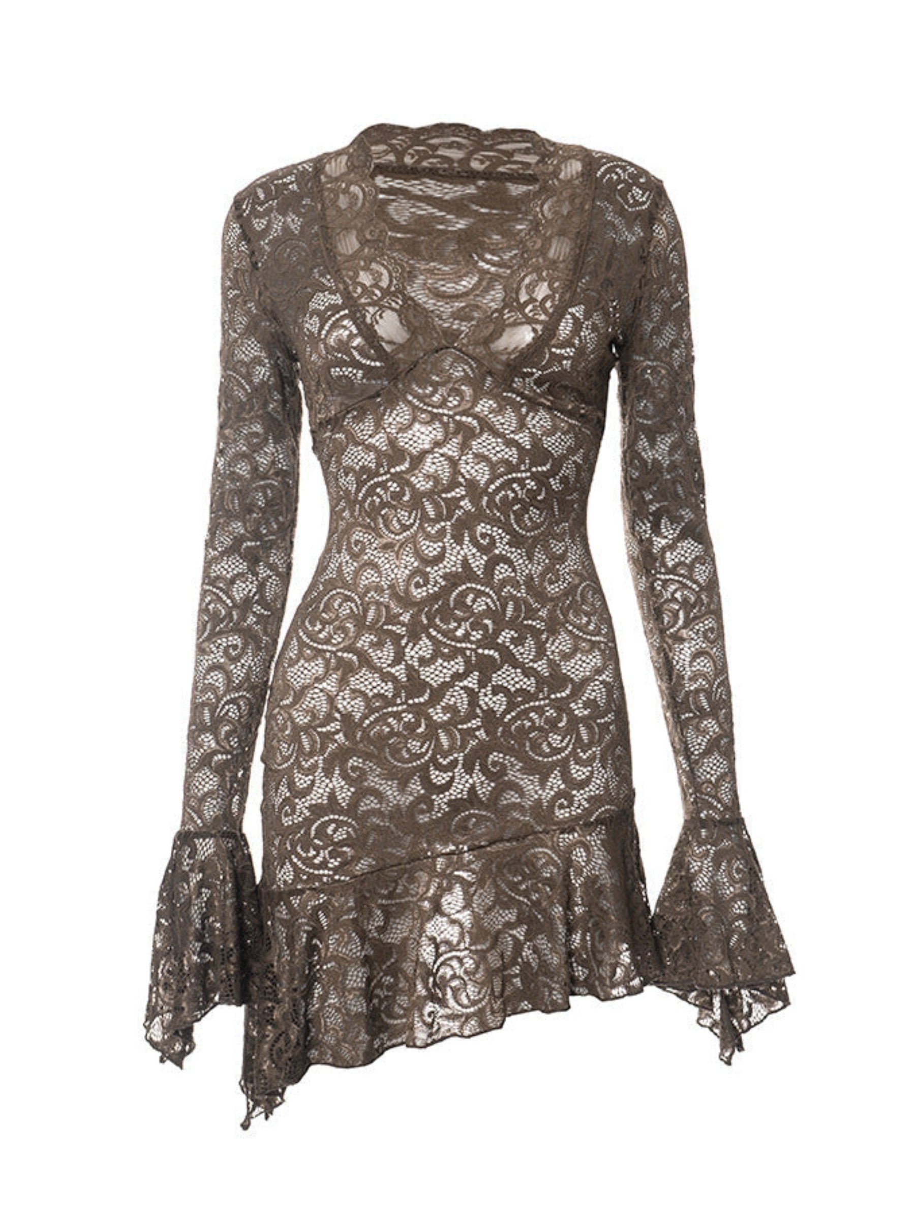 Kristel Long Sleeve Lace Mini Dress