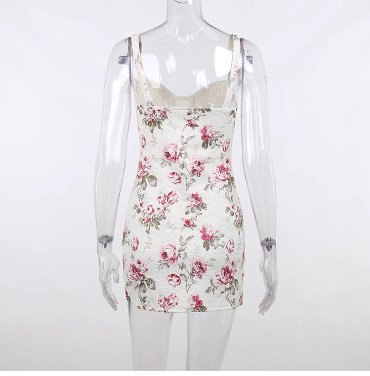 French retro print suspender dress