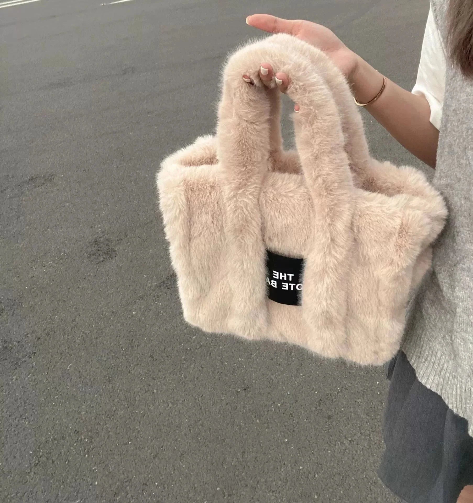 Zaina Faux Fur Tote Bag