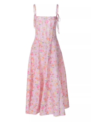 Summer new floral suspender dress