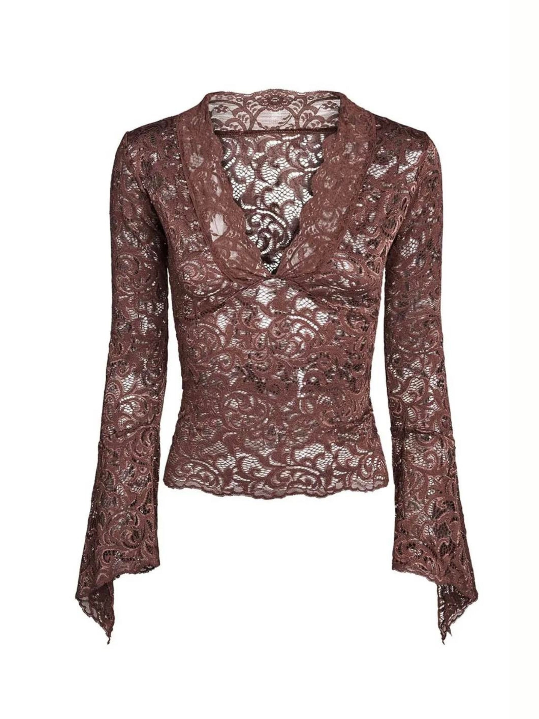 Kristel Long Sleeve Lace Top