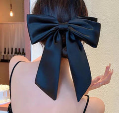 Gisele Satin Big Bow Hair Clips