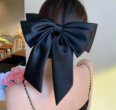 Gisele Satin Big Bow Hair Clips