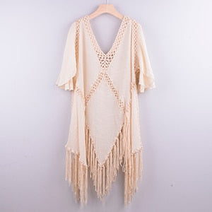 Backless Cover Up With Tassels