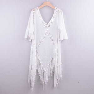 Backless Cover Up With Tassels