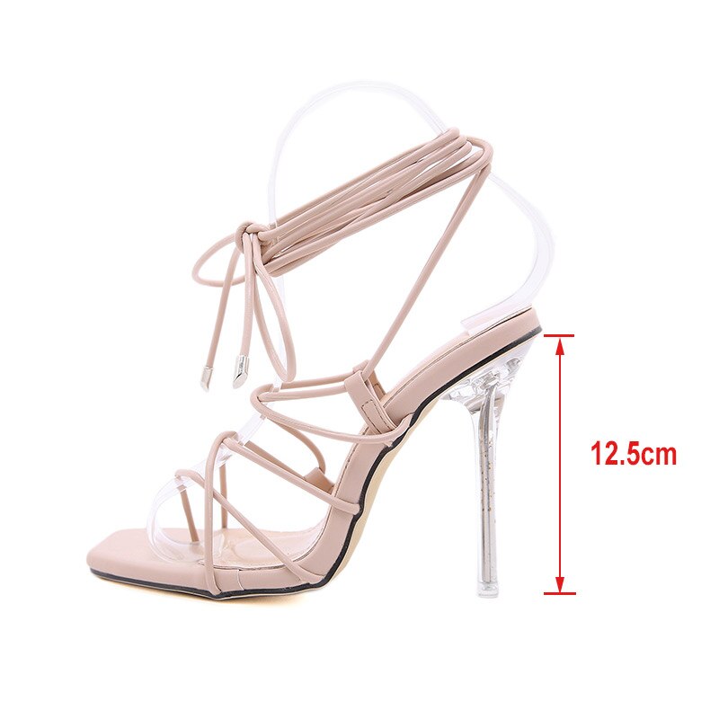 Ankle Strap Clip Top Thin High Heels Sandals