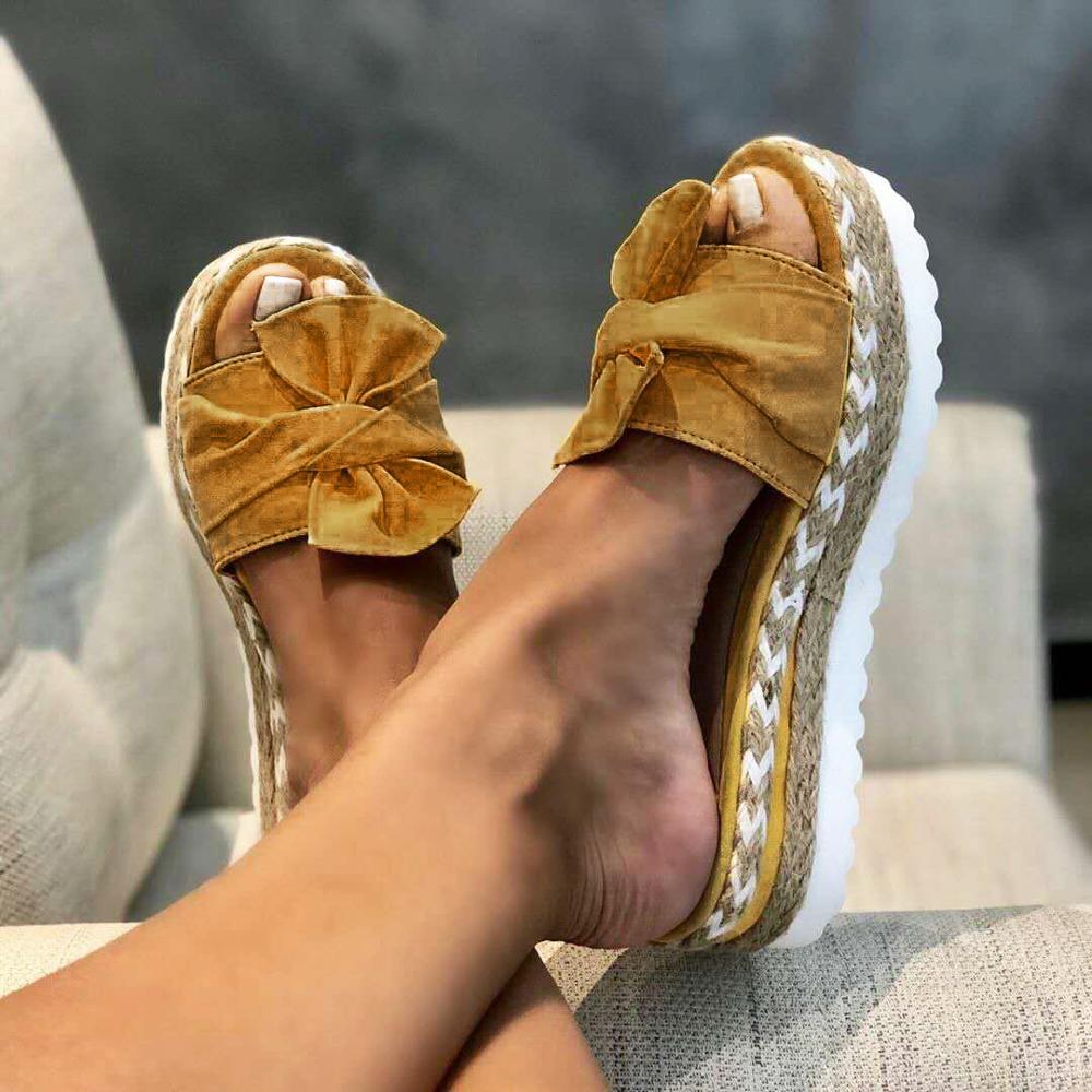 Bow Platform Slipper