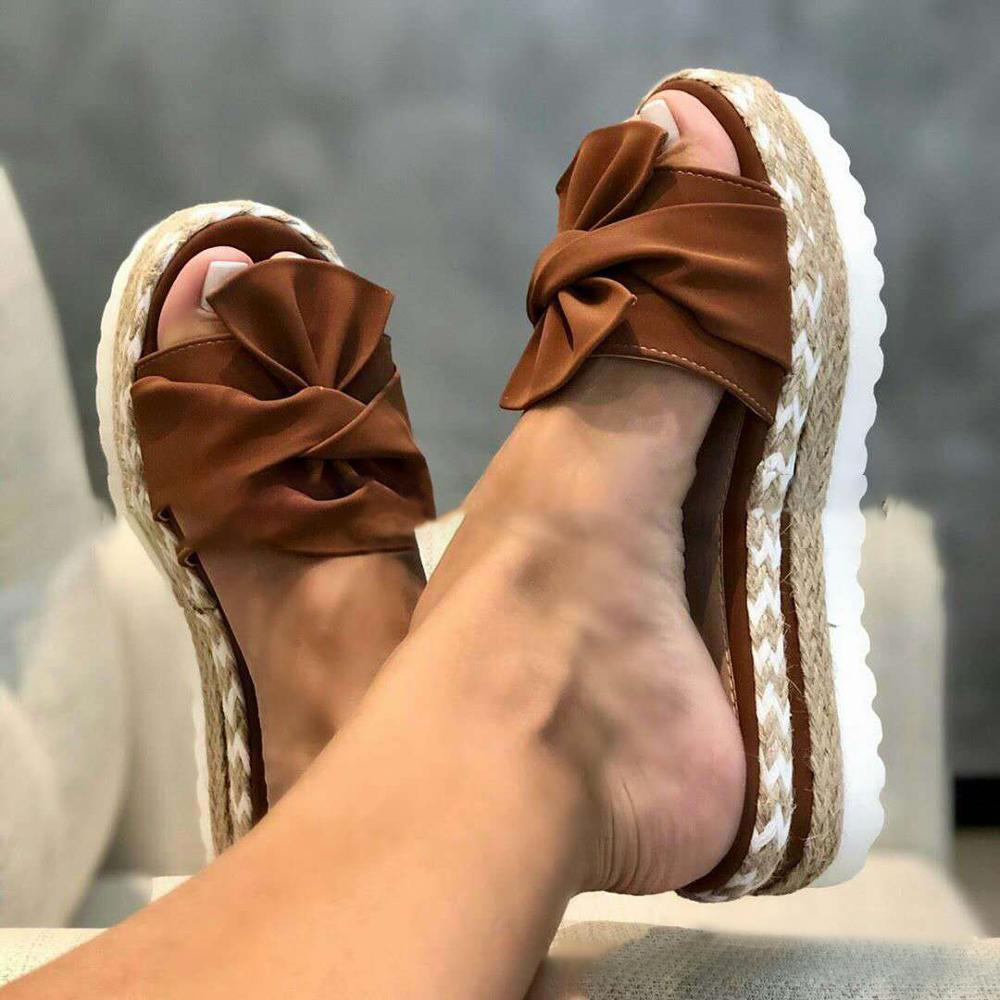 Bow Platform Slipper