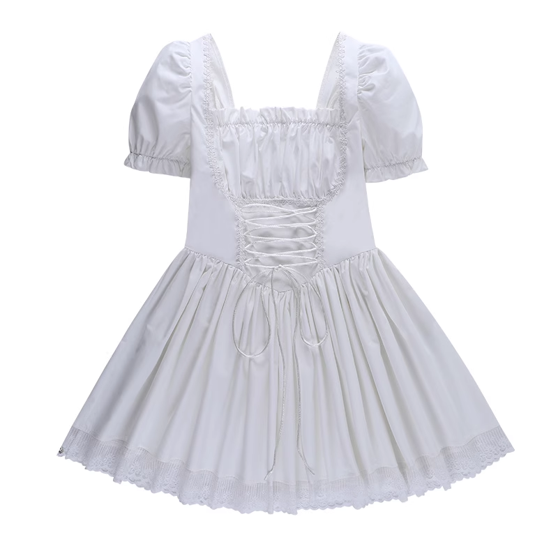 Off the shoulder puffy white princess dress