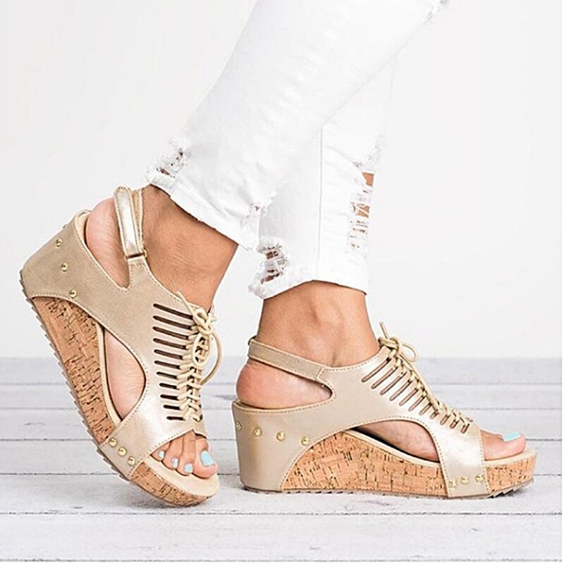 Lace Up Platform Sandals