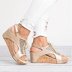 Lace Up Platform Sandals