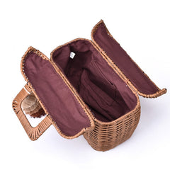 Bohemian Handmade Woven Rattan Bag