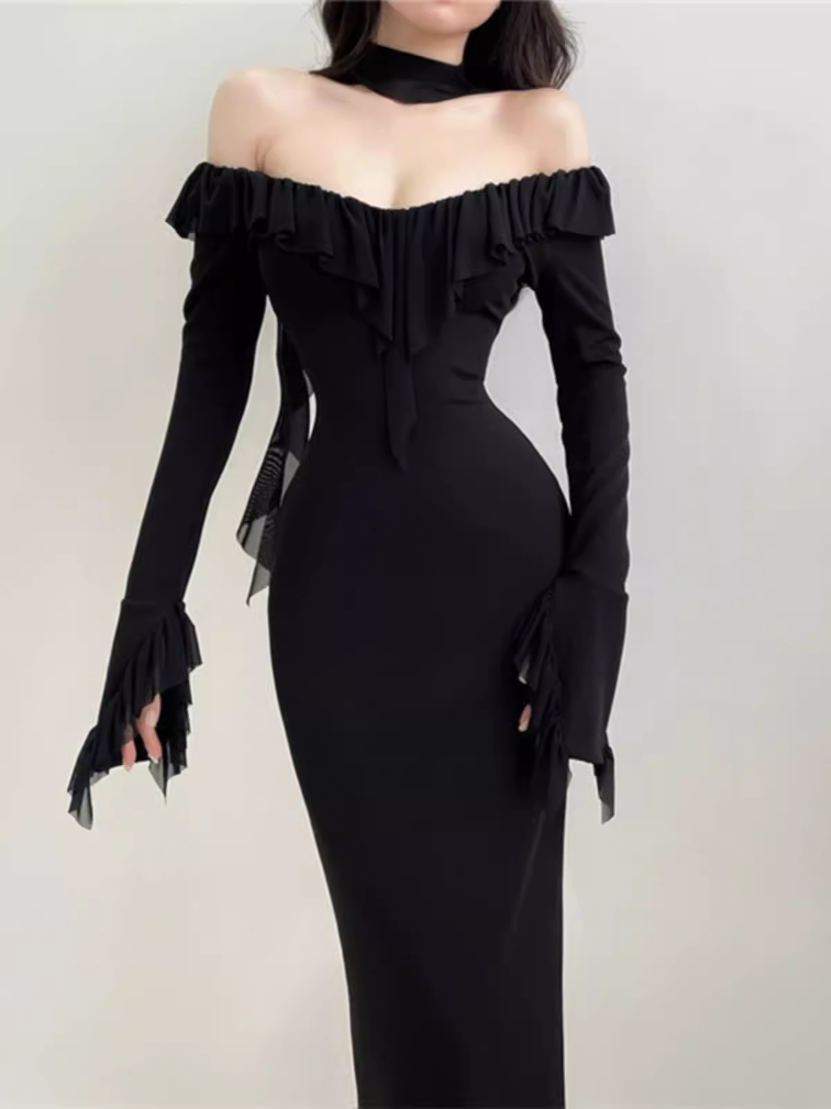 Sexy Black Long Dress