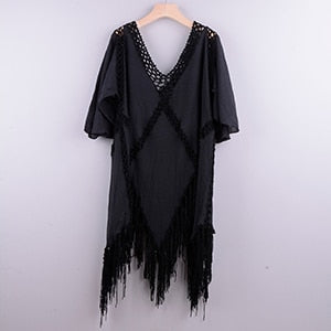 Backless Cover Up With Tassels