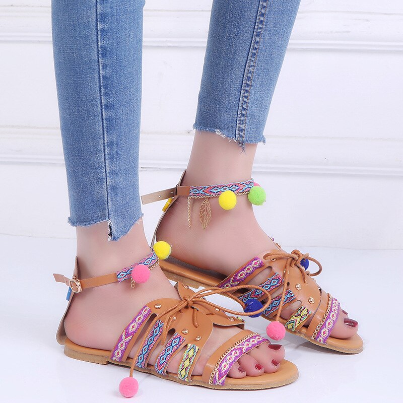 Bohemian Fish Mouth Sandals