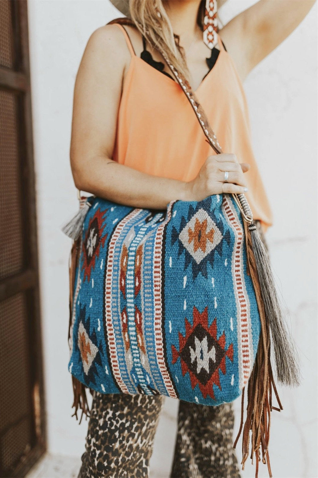 Bohemian Vintage Canvas Tassel Shoulder Bag