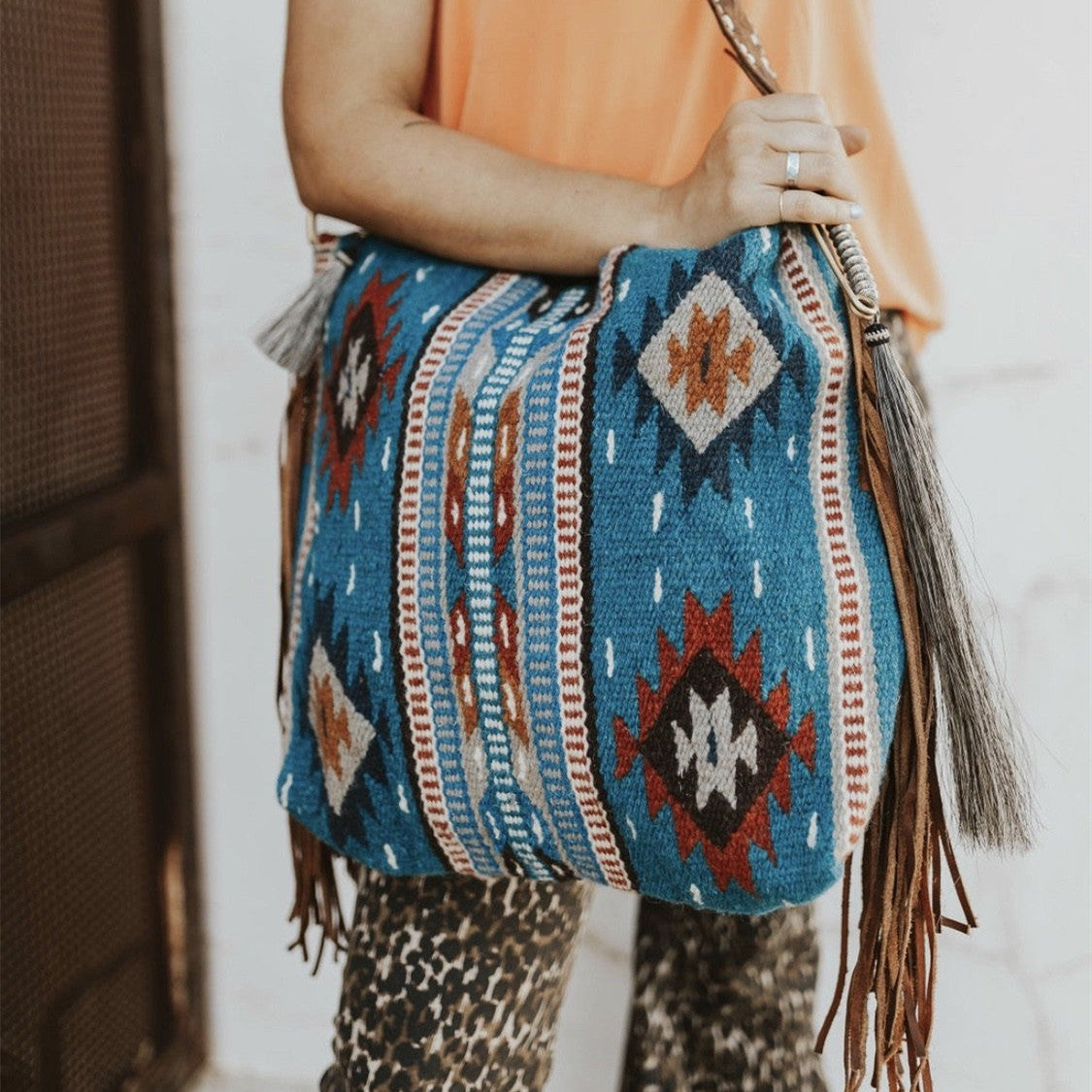 Bohemian Vintage Canvas Tassel Shoulder Bag