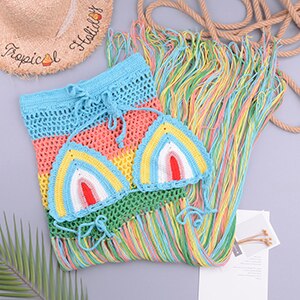 Boho Crochet Matching Bikini Set