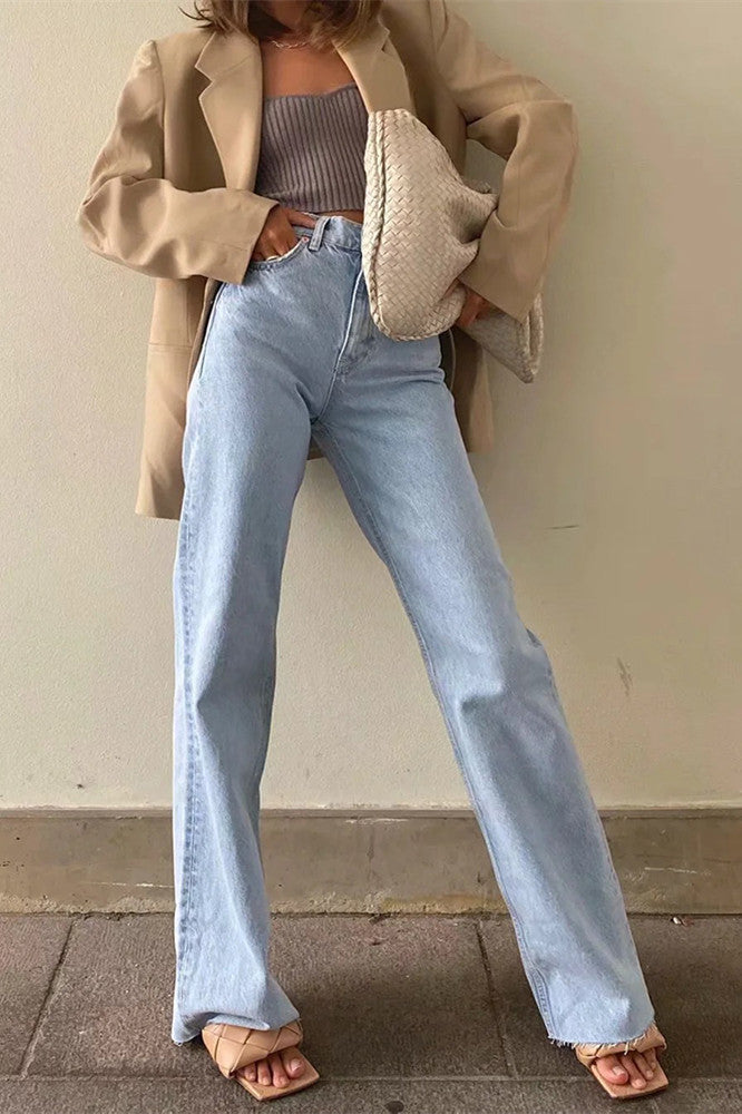 High Waist Slouchy Wide Leg Jeans