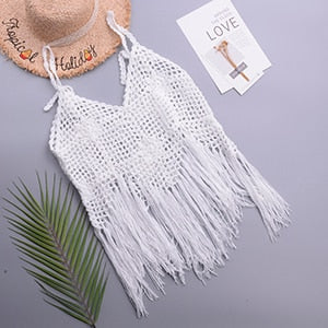 Knit Crochet Tassel Bikini
