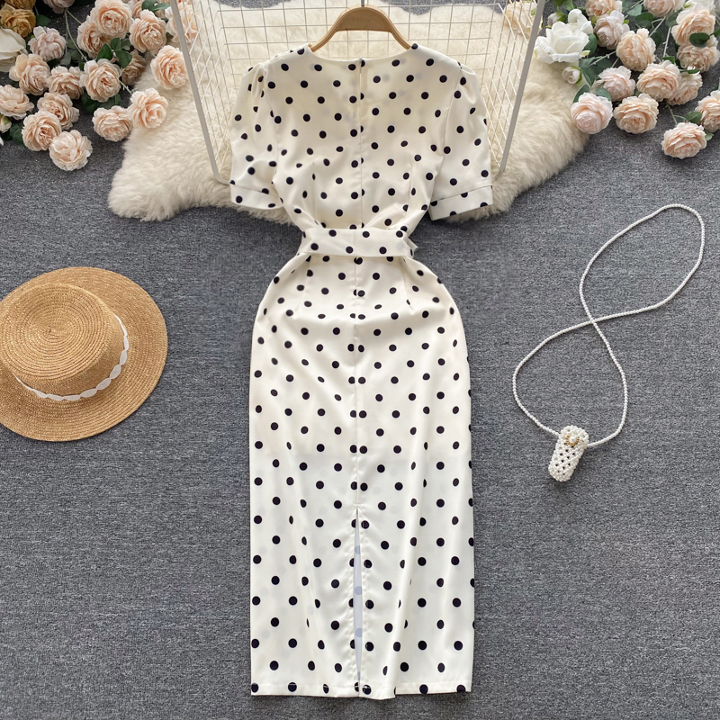 Seaside Holiday V-neck Summer Dress ,