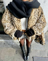 Lanora Leopard Faux Fur Coat