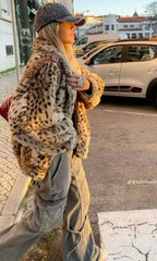 Lanora Leopard Faux Fur Coat