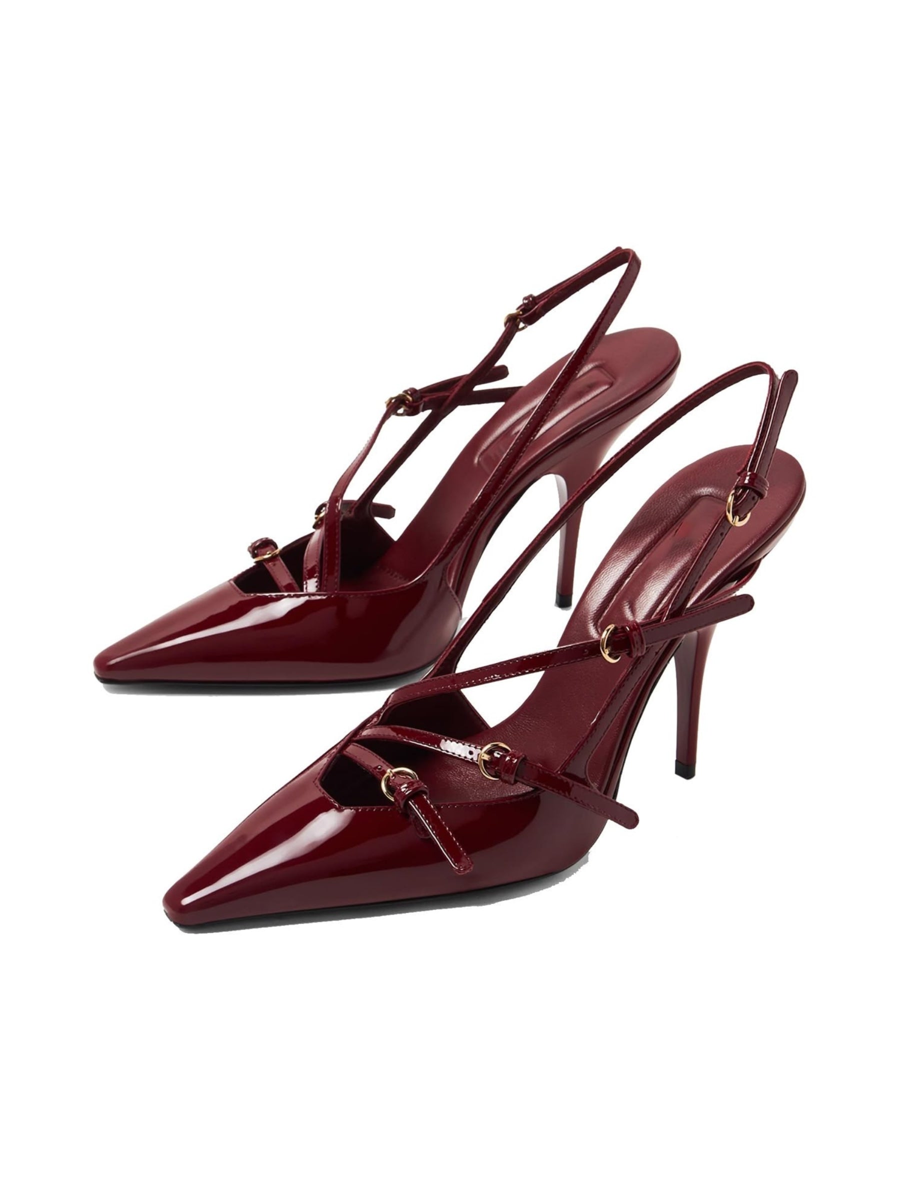 Adriana Patent Leather Strappy Heels