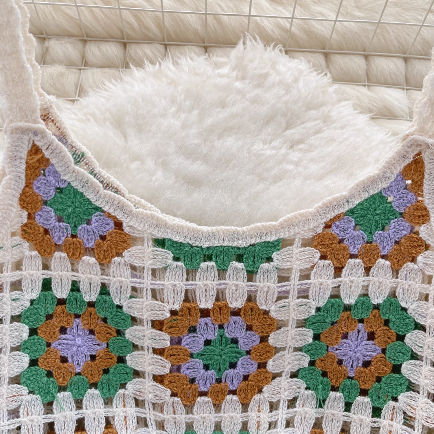 Knitted camisole women's summer hollow pattern design top