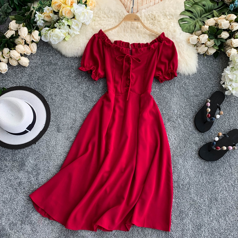 Cute A line short dress fashion dress,