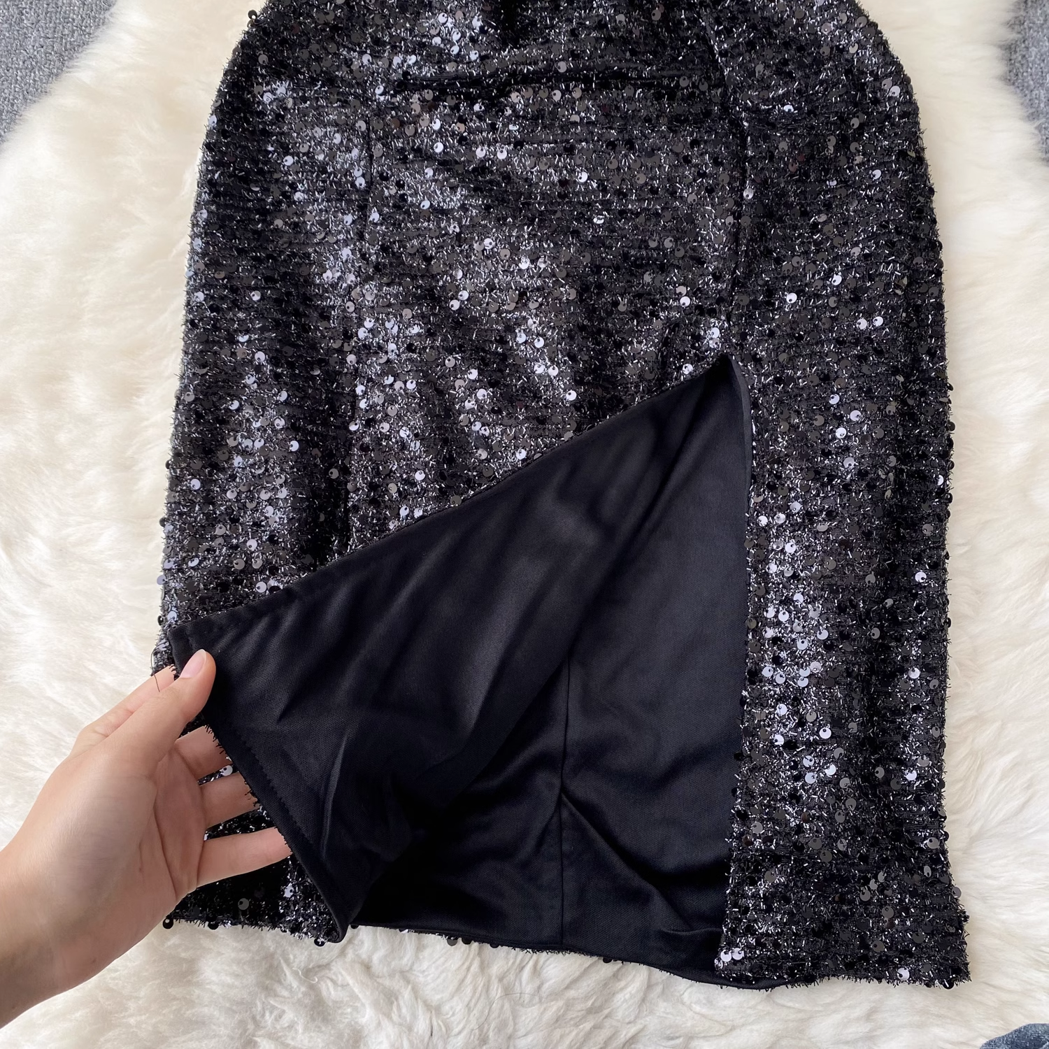 Sexy Black Sequins Dress ,