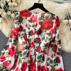 women's rose dress,