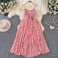 Pink suspender dress