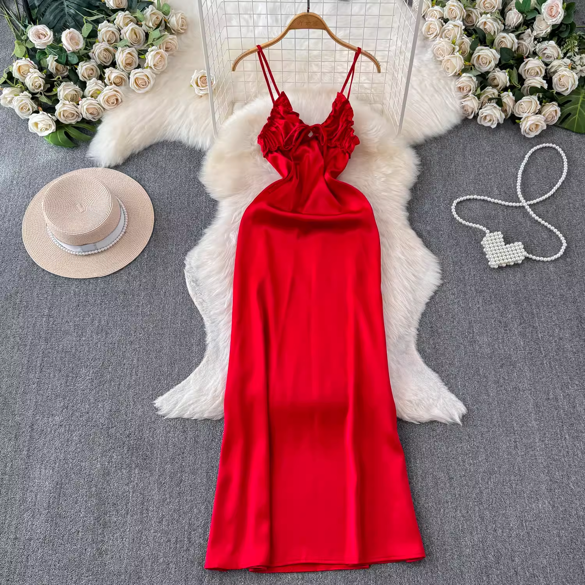 Red Simple Party Dress