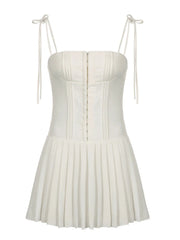 Jersey Pleated Mini Dress