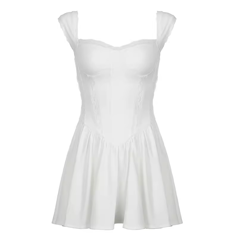 White A-line Dress