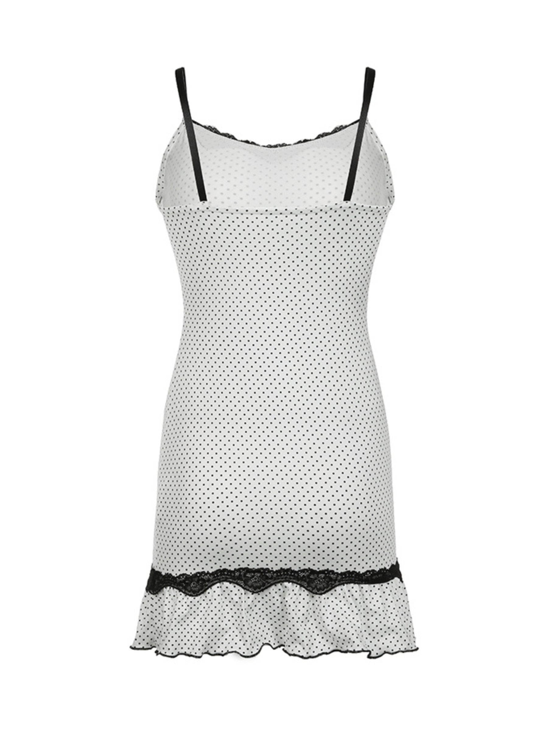 Kai Polka-Dot Ruffle Mini Dress