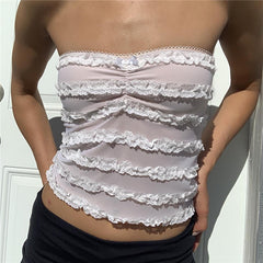 Kalissa Lace Ruffle Top