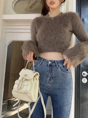 Natalee Plush Crop Sweater