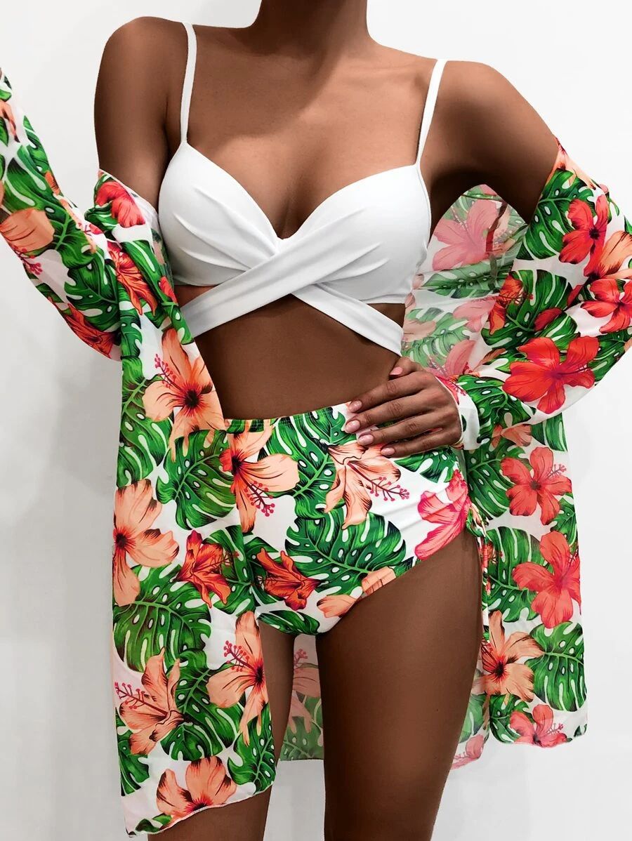 Bikini Set Cover Up Three Pieces