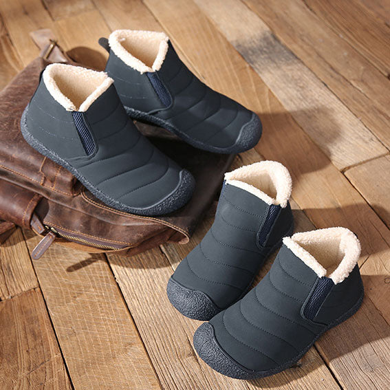 Black Non-slip sole Plush Lining Cotton Booties