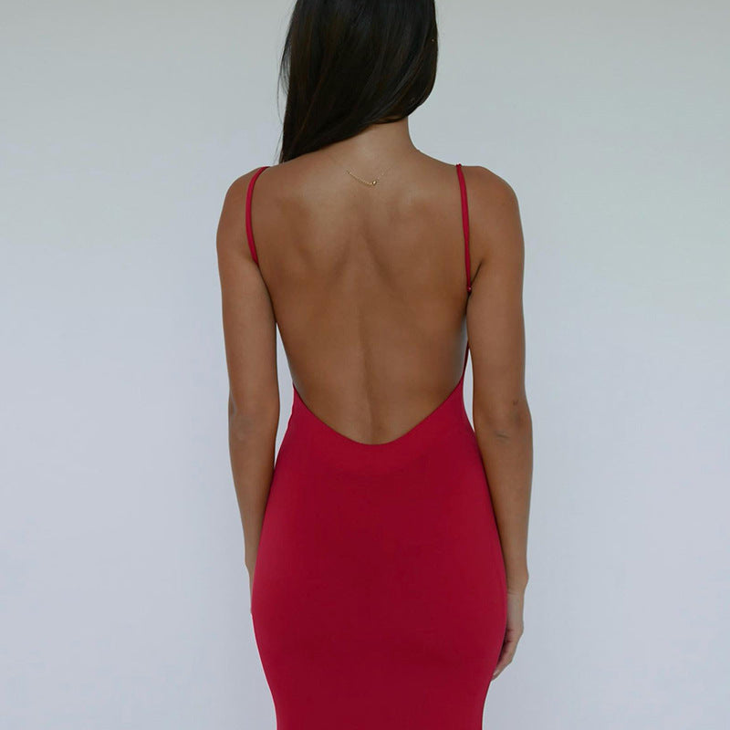 Lenore Backless Slim Maxi Dress