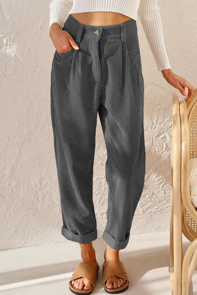 Just Relax High Waist Corduroy Pants