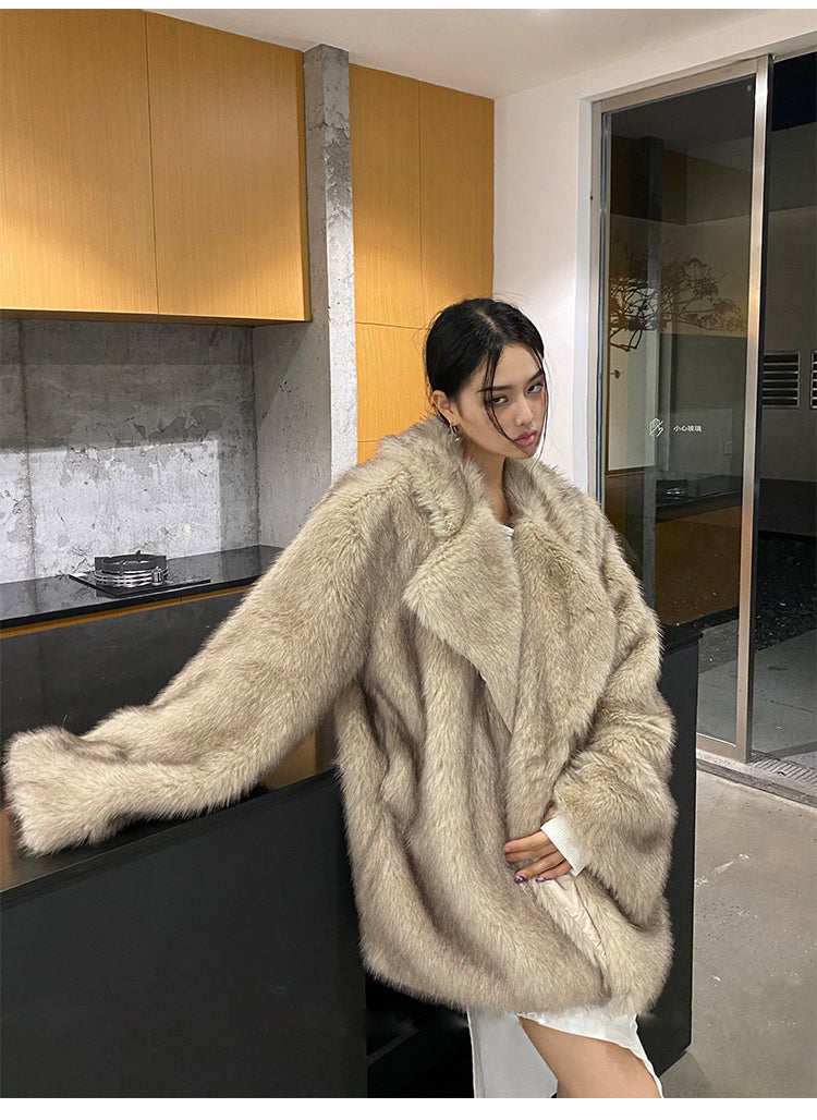 Karma Oversize Faux Fur Jacket