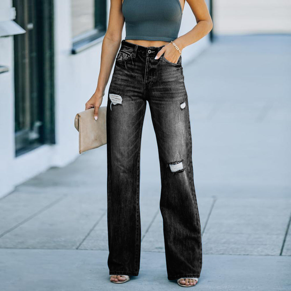 Boldly You Wash Wide Leg Jeans