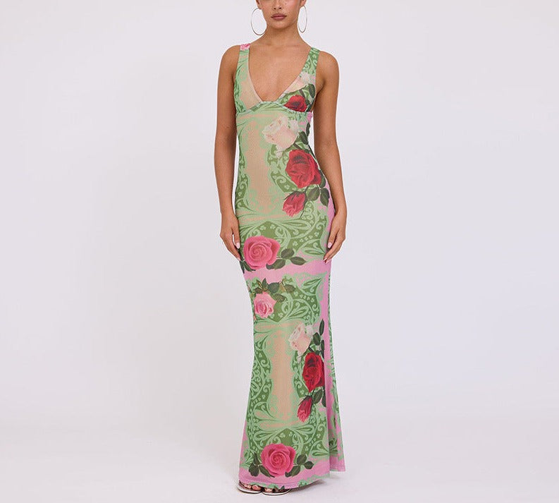 Zephyra Mesh Maxi Dress