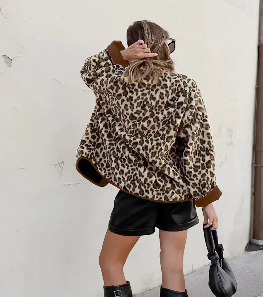 Abigail Leopard Bouclé Jacket