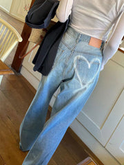 Shay Heart Print Jeans